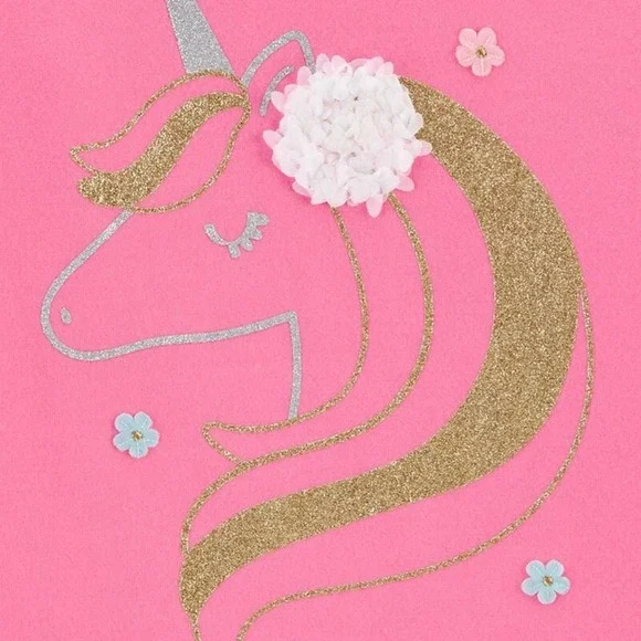 Carter’s Glitter Flower Unicorn Tee - Picture 2 of 3